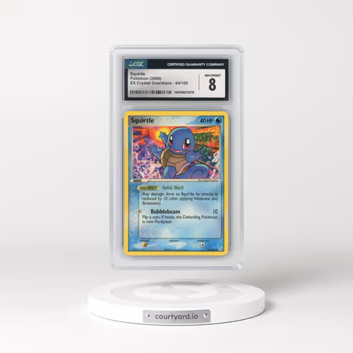 2006 EX Crystal Guardians #64/100 Squirtle (CGC 8 NM-MT)