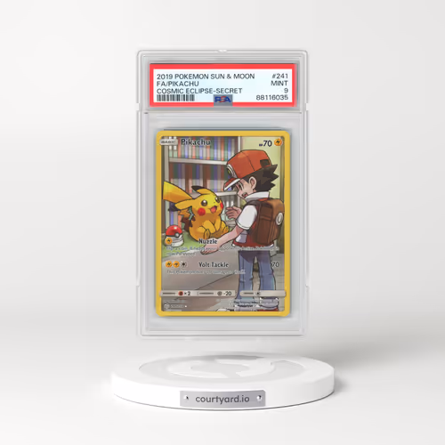 2019 Pokémon Sun & Moon Cosmic Eclipse #241 Pikachu - Full Art Secret (PSA 9 MINT)