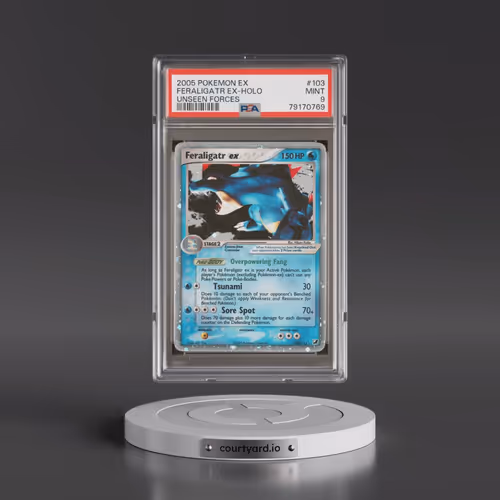 2005 Pokémon EX Unseen Forces #103 Feraligatr EX - Holo Holo (PSA 9 MINT)