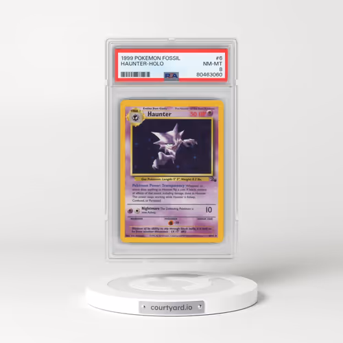1999 Pokémon Fossil #6 Haunter - Holo (PSA 8 NM-MT)