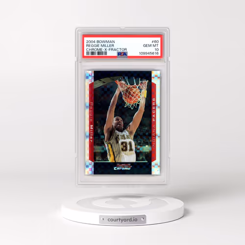 2004 Bowman #60 Reggie Miller - Chrome-X-Fractor (PSA 10 GEM MINT)