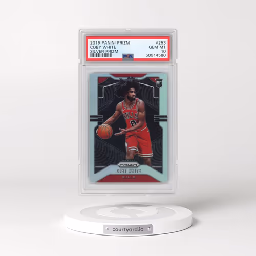 2019 Panini Prizm #253 Coby White - Silver Prizm (PSA 10 GEM MINT)