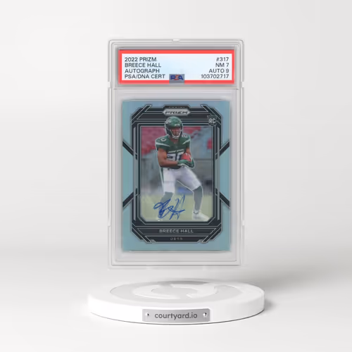 2022 Panini Prizm #317 Breece Hall - Autograph (PSA 7 NM)