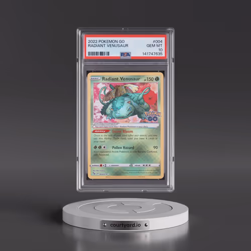 2022 Pokémon Go #004 Radiant Venusaur - Holo (PSA 10 GEM MINT)