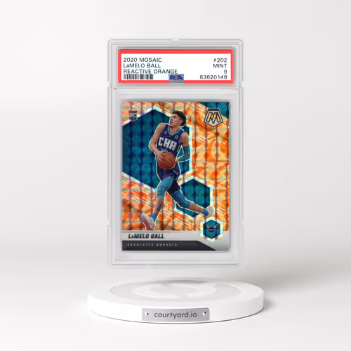 2020 Panini Mosaic #202 LaMelo Ball - Reactive Orange (PSA 9 MINT)