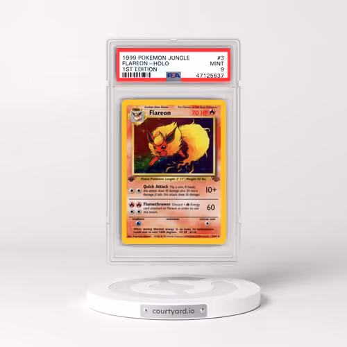 1999 Pokémon Jungle #3 Flareon - 1st Edition Holo (PSA 9 MINT)