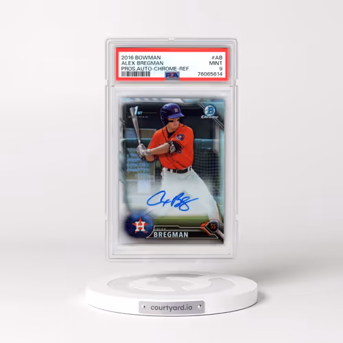 2016 Bowman Prospect Autographs #AB Alex Bregman - Chrome-Refractor (PSA 9 MINT)