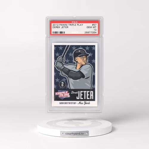 2012 Panini Triple Play #57 Derek Jeter (PSA 10 GEM MINT)