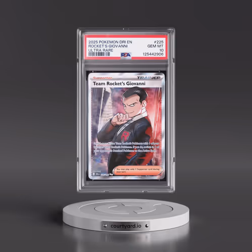 2025 Pokémon Dri EN-Destined Rivals #225 Team Rocket's Giovanni - Ultra Rare (PSA 10 GEM MINT)