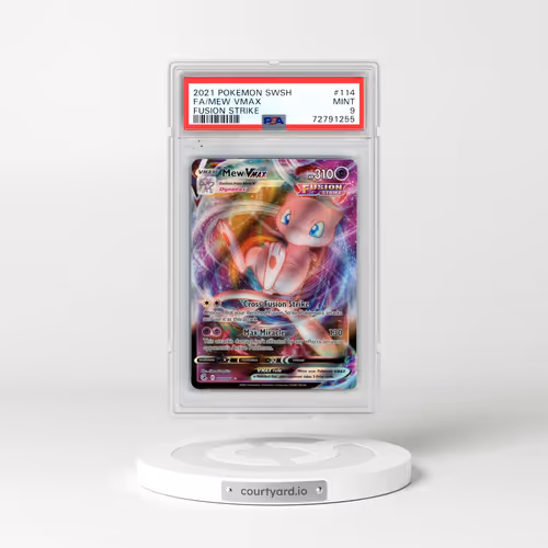 2021 Pokémon Sword & Shield Fusion Strike #114 Mew Vmax - Full Art (PSA 9 MINT)
