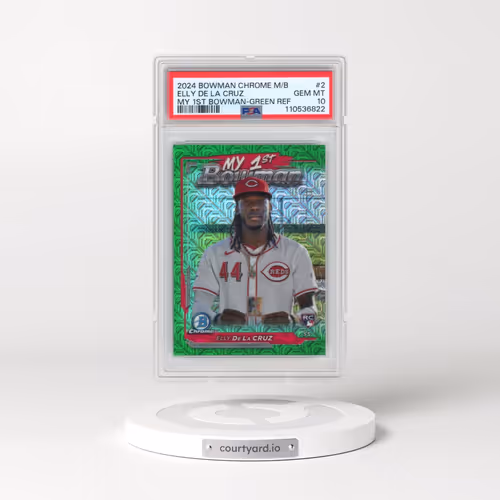 2024 Bowman Chrome Mega Box My 1st Bowman #2 Elly de La Cruz - Green Refractor (PSA 10 GEM MINT)