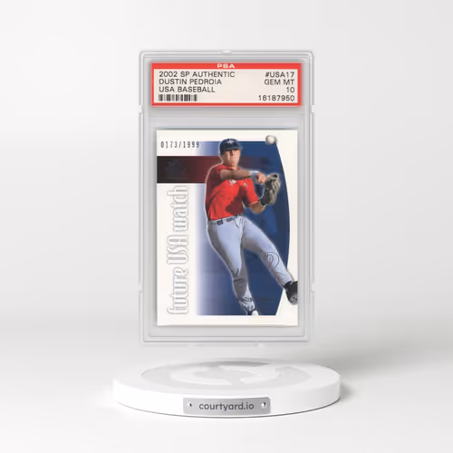 2002 SP Authentic USA Baseball #USA17 Dustin Pedroia (PSA 10 GEM MINT)