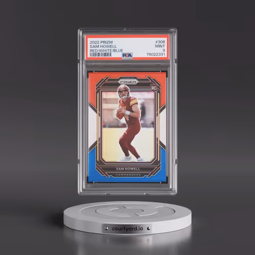 2022 Panini Prizm #306 Sam Howell - Red/White/Blue (PSA 9 MINT)