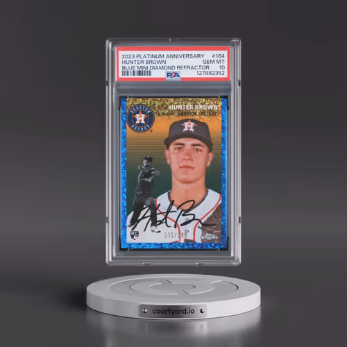 2023 Topps Chrome Platinum Anniversary #164 Hunter Brown - Blue Mini Diamond Refractor (PSA 10 GEM M
