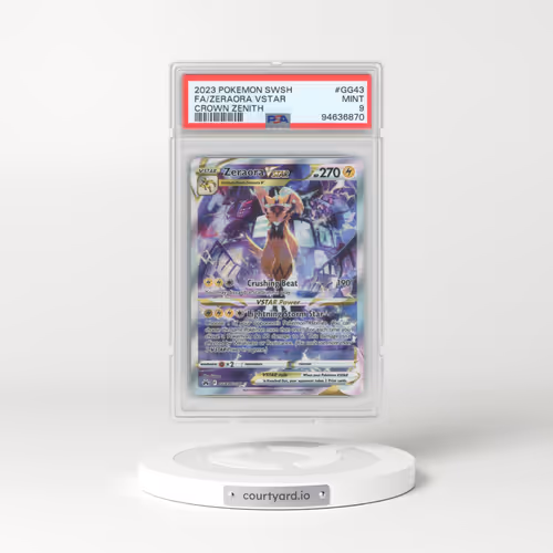 2023 Pokémon Sword and Shield Crown Zenith #GG43 Zeraora Vstar - Full Art (PSA 9 MINT)