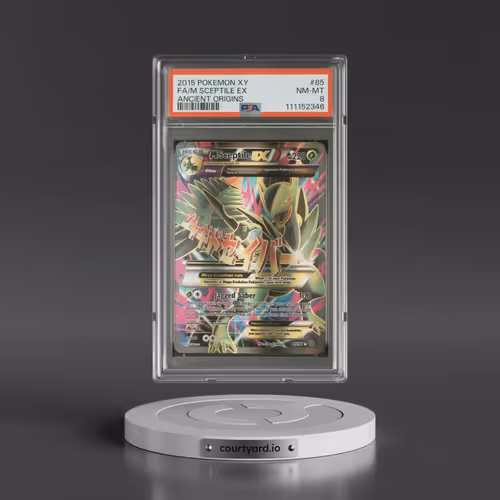 2015 Pokémon XY Ancient Origins #85 M Sceptile EX - Holo Full Art (PSA 8 NM-MT)