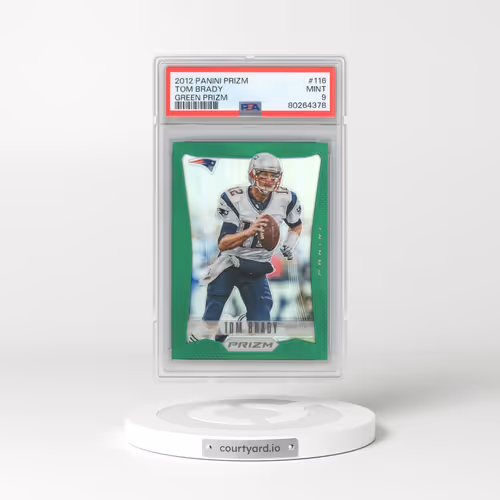 2012 Panini Prizm #116 Tom Brady - Green Prizm (PSA 9 MINT)