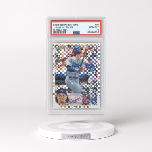 2023 Topps Chrome #81 James Outman - X-Fractor (PSA 10 GEM MINT)