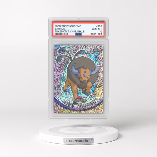 2000 Topps Chrome Pokémon T.V. #128 Tauros - Sparkle (PSA 10 GEM MINT)