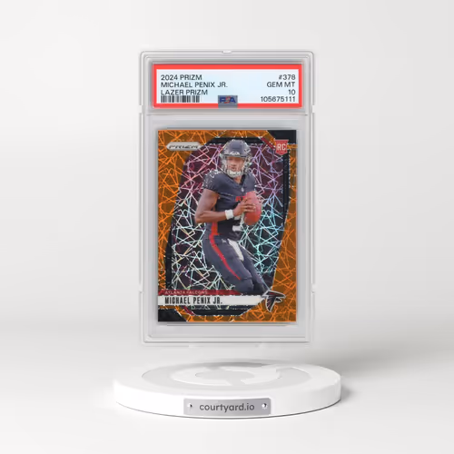 2024 Panini Prizm #378 Michael Penix Jr. - Lazer Prizm (PSA 10 GEM MINT)