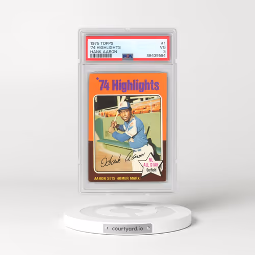 1975 Topps #1 '74 Highlights - Hank Aaron (PSA 3 VG)