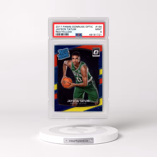 2017 Panini Donruss Optic #198 Jayson Tatum - Red/Yellow (PSA 9 MINT)