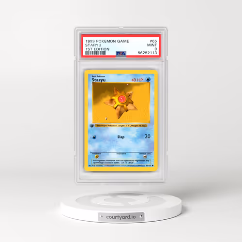 1999 Pokémon Game #65 Staryu - 1st Edition (PSA 9 MINT)
