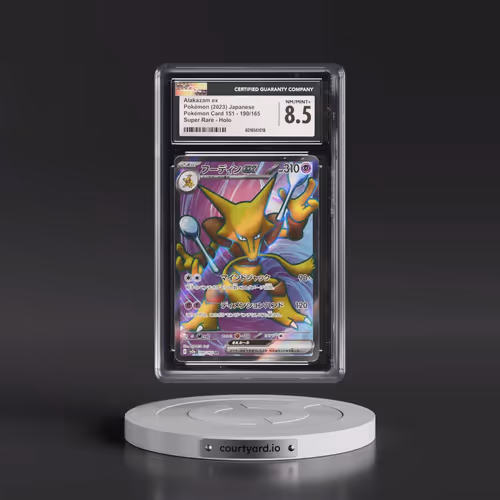 2023 Pokémon Card 151 #190/165 Alakazam ex - Super Rare Holo (CGC 8.5 NM-MT+)