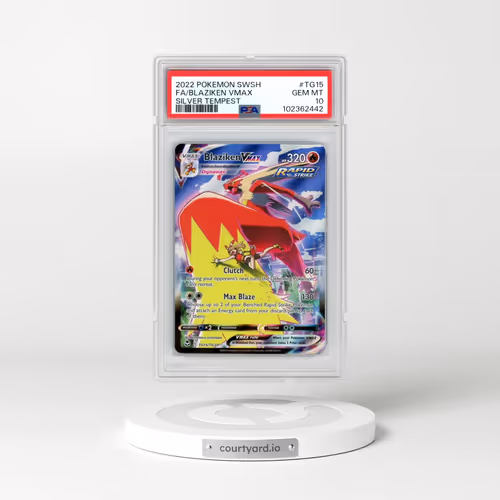 2022 Pokémon Sword & Shield Silver Tempest #TG15 Blaziken Vmax - Full Art (PSA 10 GEM MINT)