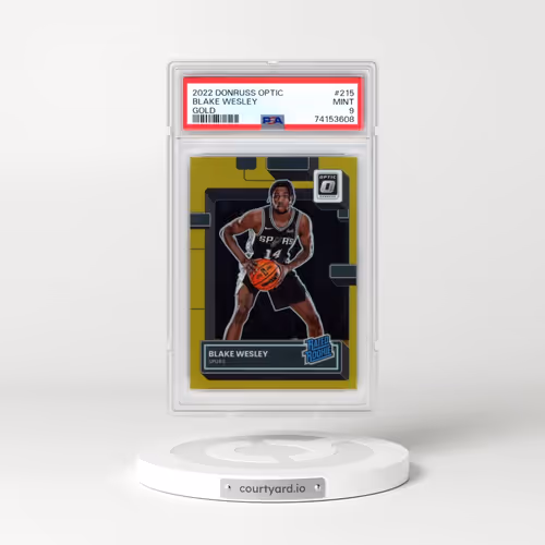 2022 Panini Donruss Optic #215 Blake Wesley - Gold (PSA 9 MINT)