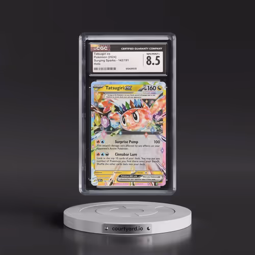 2024 Surging Sparks - SSP EN #142/191 Tatsugiri ex - Holo (CGC 8.5 NM-MT+)