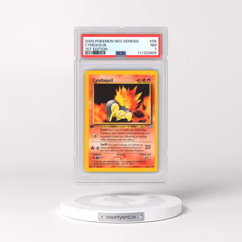 2000 Pokémon Neo Genesis #56 Cyndaquil - 1st Edition (PSA 7 NM)