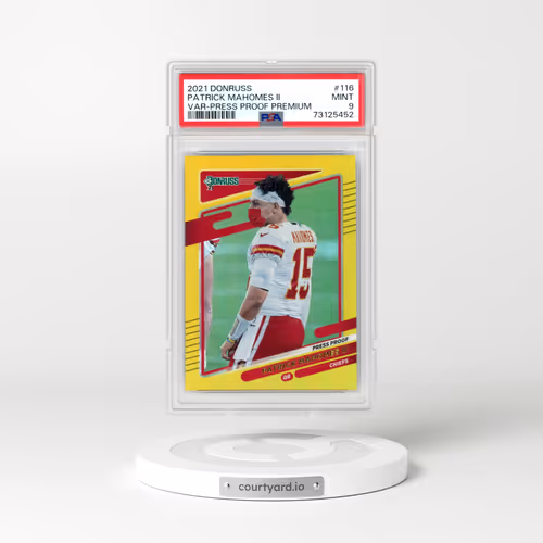 2021 Panini Donruss #116 Patrick Mahomes II - Variation-Press Proof Premium (PSA 9 MINT)