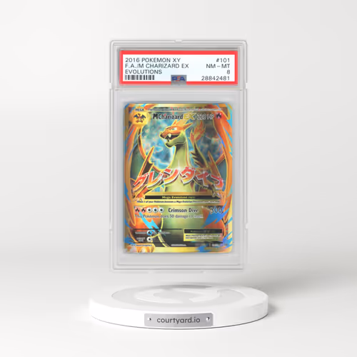 2016 Pokémon XY Evolutions #101 M Charizard EX - Holo Full Art (PSA 8 NM-MT)