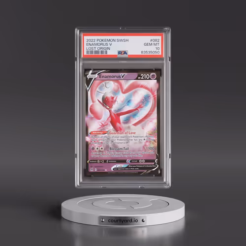 2022 Pokémon Sword & Shield Lost Origin #082 Enamorus V - Holo (PSA 10 GEM MINT)