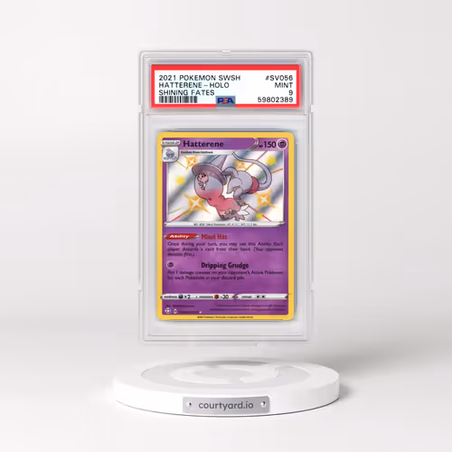 2021 Pokémon Sword & Shield Shining Fates #SV056 Hatterene - Holo (PSA 9 MINT)