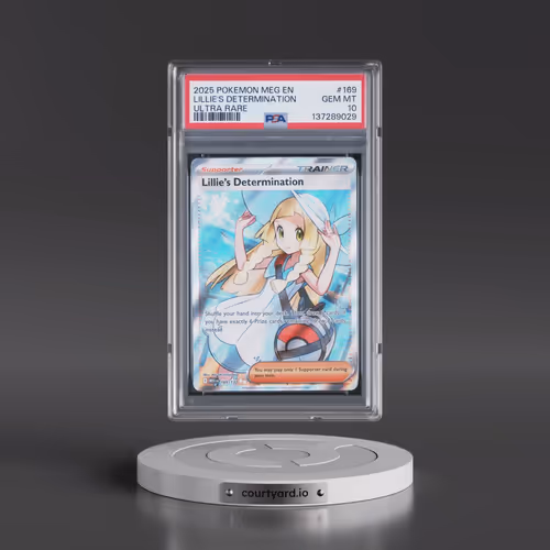 2025 Pokémon Meg EN-Mega Evolution #169 Lillie's Determination - Ultra Rare (PSA 10 GEM MINT)
