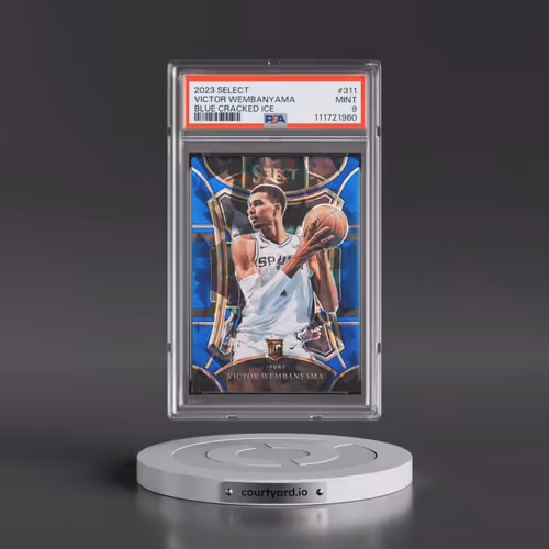 2023 Panini Select #311 Victor Wembanyama - Blue Cracked Ice (PSA 9 MINT)