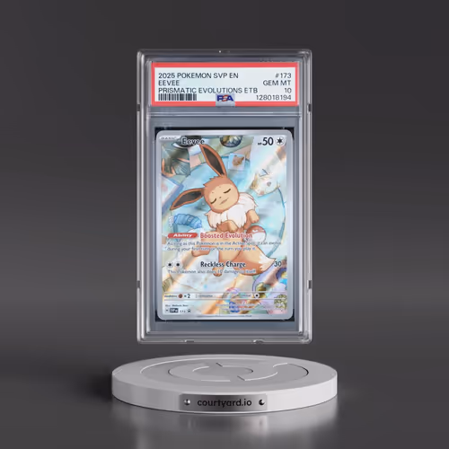 2025 Pokémon Svp EN-SV Black Star Promo #173 Eevee - Prismatic Evolutions Elite Trainer Box (PSA 10