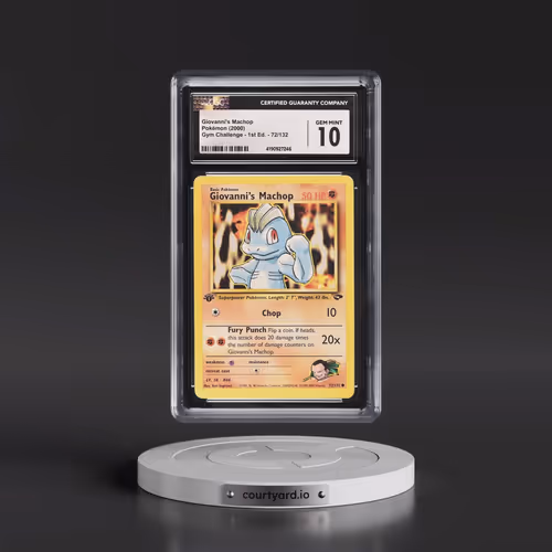 2000 Gym Challenge #72/132 Giovanni's Machop - 1st Edition 1st Edition (CGC 10 GEM MINT)
