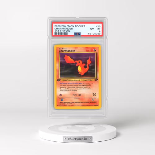 2000 Pokémon Rocket #50 Charmander - 1st Edition (PSA 8 NM-MT)