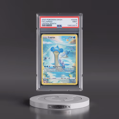 2023 Pokémon Sword and Shield Crown Zenith #GG05 Lapras - Full Art (PSA 9 MINT)
