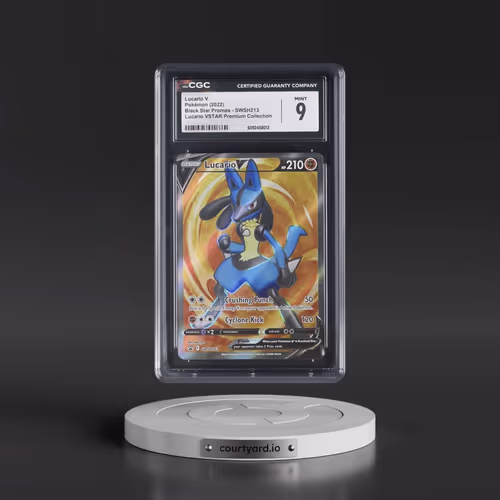 2022 Pokémon Swsh Black Star Promo #213 Lucario V - Holo Full Art Lucario Vstar Premium Collection (
