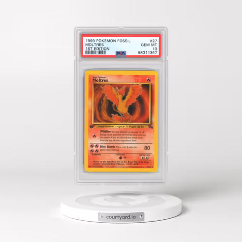 1999 Pokémon Fossil #27 Moltres - 1st Edition (PSA 10 GEM MINT)