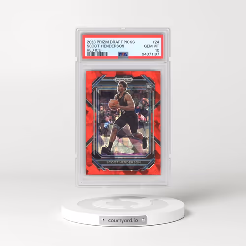 2023 Panini Prizm Draft Picks #24 Scoot Henderson - Red Ice (PSA 10 GEM MINT)