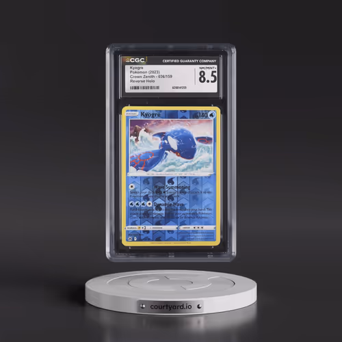 2023 Crown Zenith #036/159 Kyogre - Reverse Holo (CGC 8.5 NM-MT+)