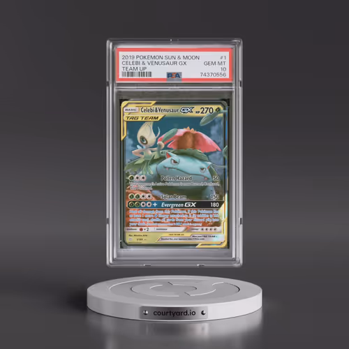 2019 Pokémon Sun & Moon Team Up #1 Celebi & Venusaur GX - Holo (PSA 10 GEM MINT)