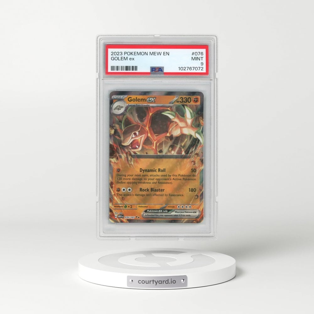 2023 Pokémon Mew EN-151 #076 Golem EX - Holo (PSA 9 MINT