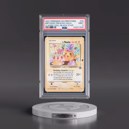2021 Pokémon Celebrations Classic Collection #24 Birthday Pikachu - Holo (PSA 9 MINT)