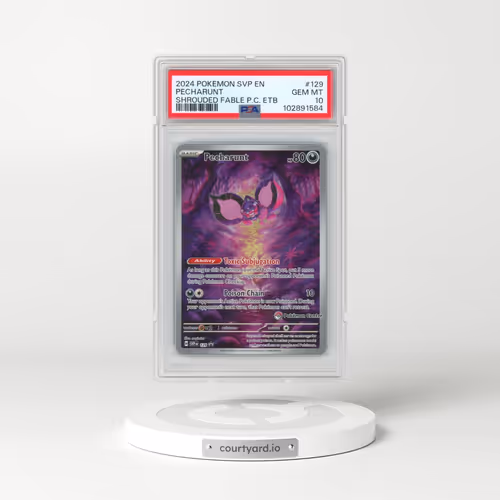 2024 Pokémon Svp EN-SV Black Star Promo #129 Pecharunt - Shrouded Fable Pokemon Center Elite Trainer